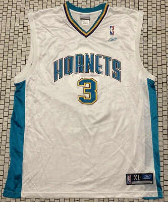 Camiseta Y2K Reebok CHRIS PAUL #3 HORNETS HOME Blanca Nueva Orleans Difícil de Encontrar Usada en Excelente Condición Talla XL Foto 1 de 4