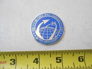 RARE 2007 AIR FORCE SPACE COMMAND USAF SILVER ANNV USAF MILITARY CHALLENGE COIN - Picture 1 of 5