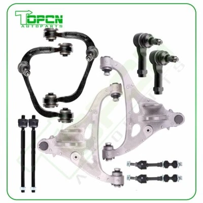 10pcs Front Lower Control Arms Tie Rod Ends For 2005 2006 07-2008 Ford F-150 2WD - Image 1 of 4