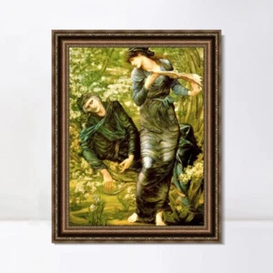 Framed Canvas Giclee Print Art The Beguiling of Merlin by Edward Burne Jones - Picture 1 of 16