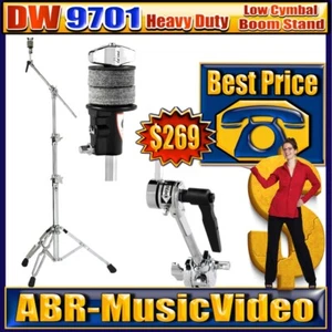 DW 9701 Heavy Duty Low Cymbal Boom Stand/ 1 Year Manufacture Warranty - Picture 1 of 21