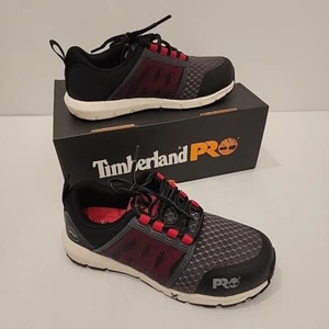Scarpe da lavoro Timberland Pro donna misura 6,5 larghe raggio nero/rosso nuove con scatola punta composita - Foto 1 di 8