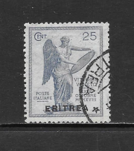 ERITREA SCOTT 57 USED F/VF - 1922 25c ULTRA - ITALIAN VICTORY ISSUE WITH OVPT. - Picture 1 of 2