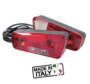 KIT FANALI POSTERIORI PER RIMORCHI CARRELLI APPENDICE FACILI DA INSTALLARE * - Foto 1 di 8