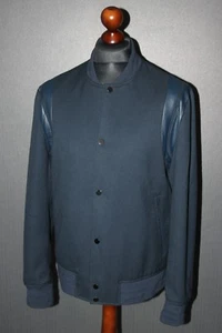 H&M mens dark blue jacket bomber Size EUR 52 - Picture 1 of 8