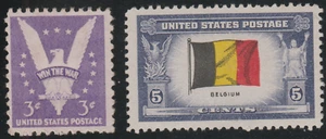 US 1942-44 SC# 905, 914 - Win The War Issue - Overrun Countries - M-H - Lot # 57 - Picture 1 of 2