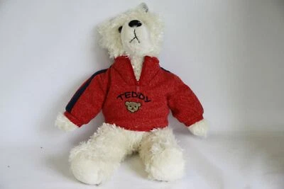 niedliches Plüschtier 40 cm Teddy mit Pullover rot Kindertag Geburtstag Plüschte - Bild 1 von 2