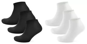 3 6 12 Herren Trainer Liner Sport Fitnessstudio Knöchelsocken tief geschnitten weiß schwarz Größe 7-11 - Bild 1 von 3