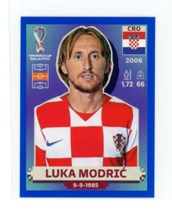 2022 PANINI WORLD CUP SOCCER FIFA STICKER BLUE CRO 13 LUKA MODRIC - Picture 1 of 1