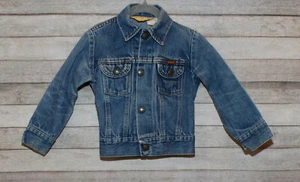 VINTAGE RUSTLER USA MADE DENIM TRUCKER JACKET YOUTH BOYS SZ L (Tag SIZE) - Picture 1 of 11