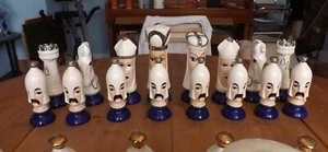 Mid-Century Hand Painted Chess Set - Picture 1 of 9