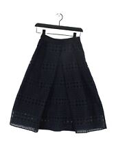 Whistles Women's Midi Skirt UK 8 Blue 100% Polyester Midi A-Line