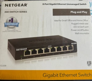 NETGEAR**300 Switch Series***8 Port Gigabit Ethernet Unmanaged Switch**GS308*NEU - Photo 1/6