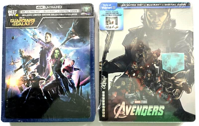 Guardians of Galaxy 4K / The Avengers 4K (Mondo Artwork) 4K+Blu-ray 2× STEELBOOK - Image 1 of 4