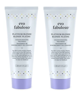 2x EVO FABULOSO Rubio Platino TRATAMIENTO POTENCIADOR DE COLOR 220ml GENUINO EVO AUS Foto 1 de 4