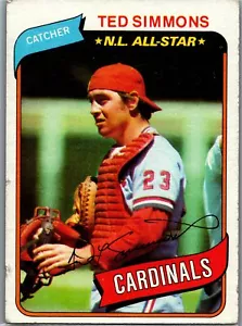 1980 Topps #85 Ted Simmons Cardenales de San Luis - Imagen 1 de 2