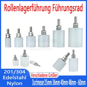 Torführung Torrolle Führungsrolle Rolle Schiebetor Laufrolle Edelstahl / Nylon - Picture 1 of 18