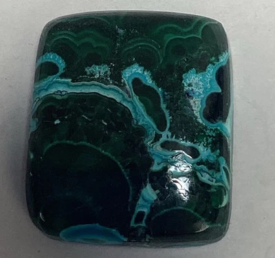 De colección Cabujón Malaquita y Crisácola Corte a Mano 24/20mm #106 Foto 1 de 4