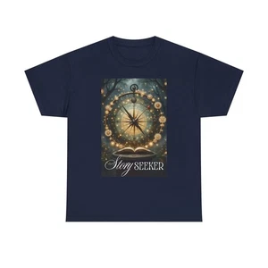 Story Seeker Compass Graphic Tshirt | Book Lover Gift, Fantasy Lover Tee - Picture 1 of 57
