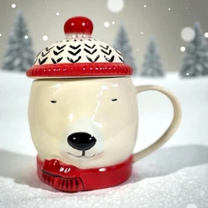 Taza Oso Polar Global Designs Taza con Tapa para Navidad y Fiestas - Imagen 1 de 7