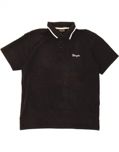 WRANGLER Mens Polo Shirt XL Black Cotton CU15 - Picture 1 of 3