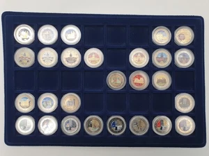 Lot de 27 pièces de 2 euros € colorisées color coin Allemagne et Luxembourg - Picture 1 of 17