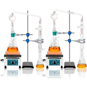 Chemistry Lab Supply 1000-2000ml Volatile Acid Glassware Set Distillation Kit - Picture 1 of 12