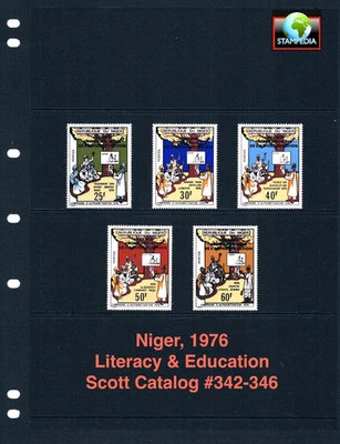 $1,65 Scott Value - 1976 Campaña de alfabetización de Níger África Educación CV MNH NH UMM Foto 1 de 4