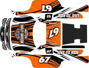 swish orange Theme wrap decals TRAXXAS #6811 2WD-4WD SLASH BODY 1X10 - Picture 1 of 1