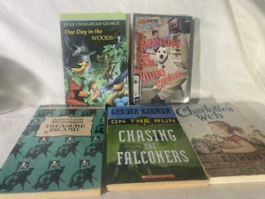 various paperback books kids teens charlottes web wishbone treasure island Lot - Foto 1 di 6