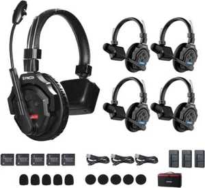 SYNCO Xtalk X5 2.4g Wireless Intercom System Communication Headset Real-Time Mic - Picture 1 of 10