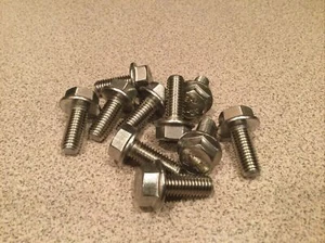 (10) M8 X 1.25 X 20 Stainless Steel DIN 6921 A2 Hex Flange Bolts M8x20mm Flange - Picture 1 of 3