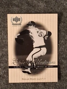 1999 Upper Deck Century Legends Epic Milestones Nolan Ryan #EM3 HOF - Picture 1 of 2