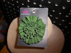 Paparazzi Hair Clip Or Pin (New) Forest Green Flower W/Loopy Center #24