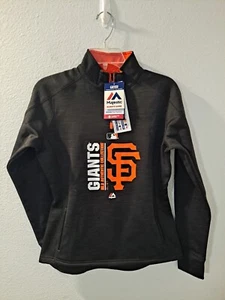 Majestic Therma Base San Francisco Giants Women Grey 1/4 Zip Pullover Large NWT - Picture 1 of 10