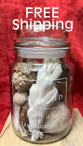 Handmade Potpourri FALL / AUTUMN Empty Pods in Aroma Filled Glass Deco Jar 6.5" - Picture 1 of 22