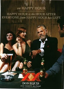 Anuncio impreso vintage 2007 - anuncio de cerveza Dos Equis Cerveza - en hora feliz... mantente sediento - Imagen 1 de 1