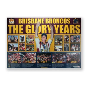 BRISBANE BRONCOS NRL VICTORIES DARREN LOCKYER PRINT PHOTO POSTER Unframed - Picture 1 of 4