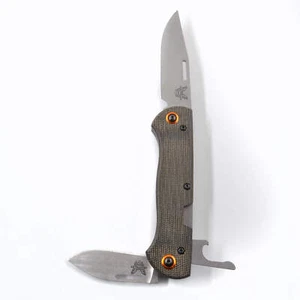 Benchmade Pocket Knife Weekender Olive Drab Handle Slip Joint Multi-Blade 317-1 - Picture 1 of 4