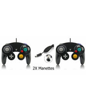 QUMOX Manettes de Jeu pour Nintendo Wii - Noir, Lot de 2 (L297U-2)