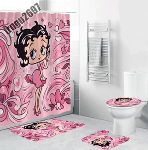 Betty Boop Love Shower Curtain Set, Bathroom Set - Picture 1 of 5