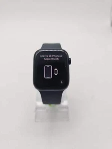 Unlocked Apple Watch Series 7 45MM Black Aluminum Black Sport Band A2477 - Zdjęcie 1 z 5