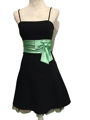 Маскарад платье, маленький, спагетти ремни, новом зеленый отделки/бант/передняя талия группы - Изображение 1 из 4