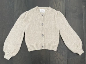 ZARA girls Beige Cardigan holiday knitwear size 9 - Picture 1 of 3