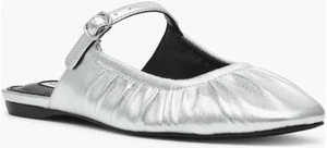 Steve Madden Women's Gisele Mule Metallic Silver Slide Shoes - Size 6 - Picture 1 of 6