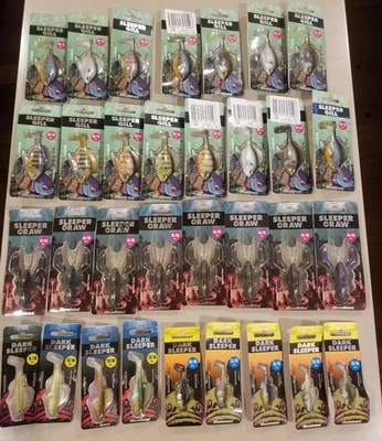 Pacote gigante de iscas para dormir Megabass - o filão mãe! Escurecimentos, guelras e craws - Imagem 1 de 4