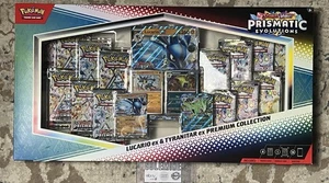 Pokemon Prismatic Evolutions Lucario Ex Tyranitar Ex Premium Collection SEALED - Bild 1 von 2