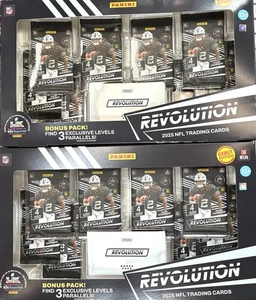 Paquete de tarjetas coleccionables de fútbol americano NFL PANINI Revolution 2025 edición debut *2 cajas* - Imagen 1 de 1
