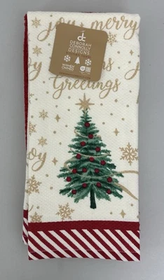 Juego de 3 toallas de cocina Deborah Connolly Designs árbol de Navidad y frases navideñas Foto 1 de 4