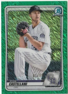 Bowman Chrome 2020 - Prospects Ryan Castellani #BCP-182 refractor de brillo verde - Imagen 1 de 2